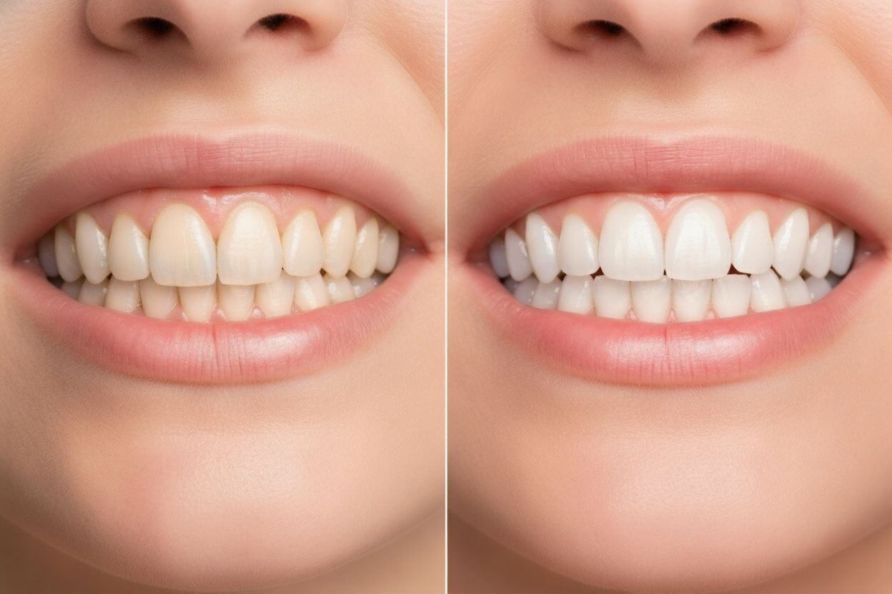 Как светлеют зубы после профессиональной чистки