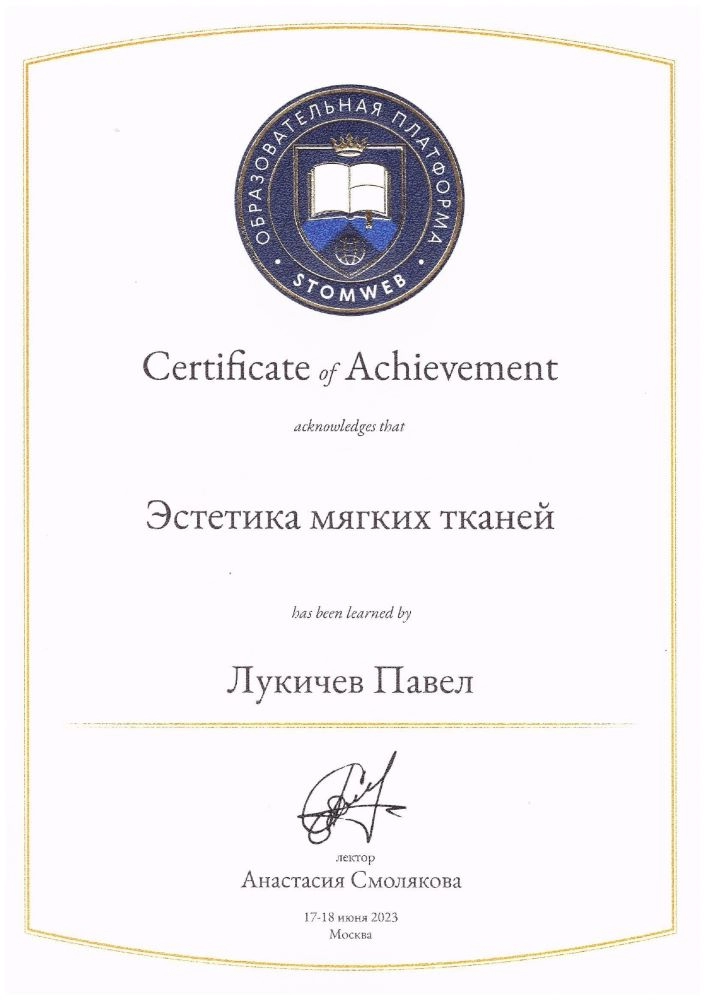 Лукичев П. В. «Эстетика мягких тканей»